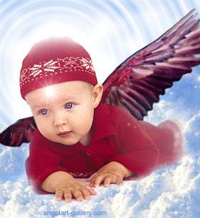 bébé ange rouge